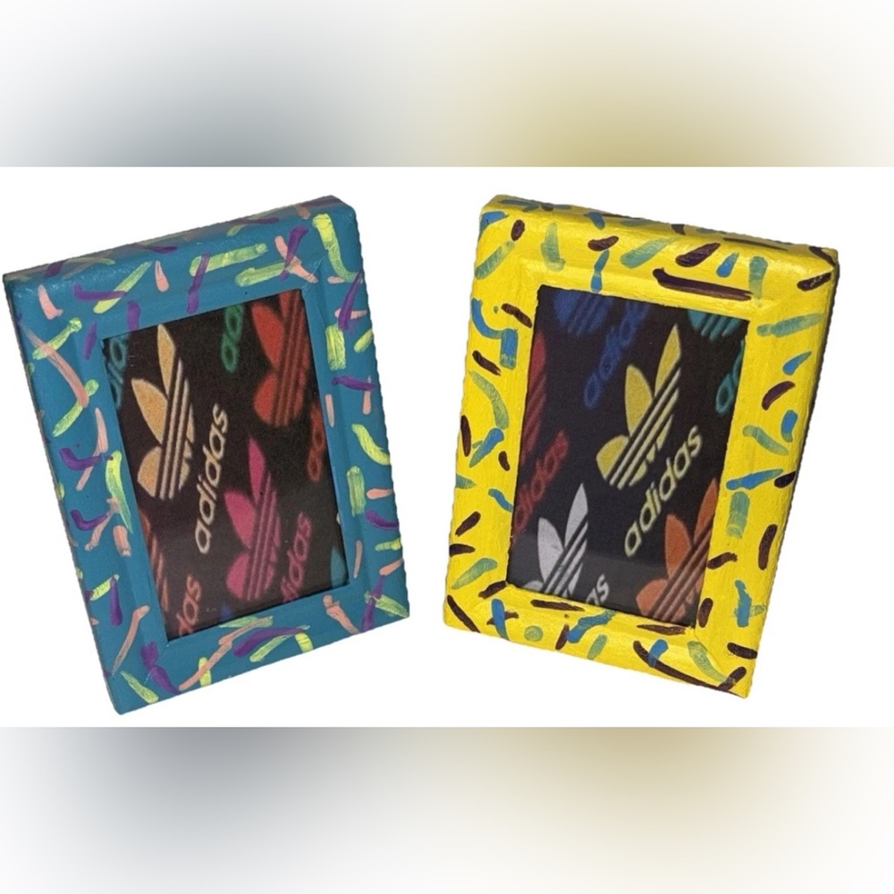 Adidas Brass Frame Mini Art 2 Piece Set  Colorful Cool Popular Brand